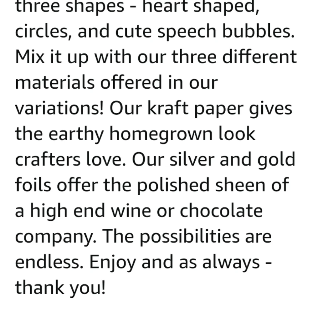 100 Stickers Thank you stickers 1.5 inch polished sheen foil look!